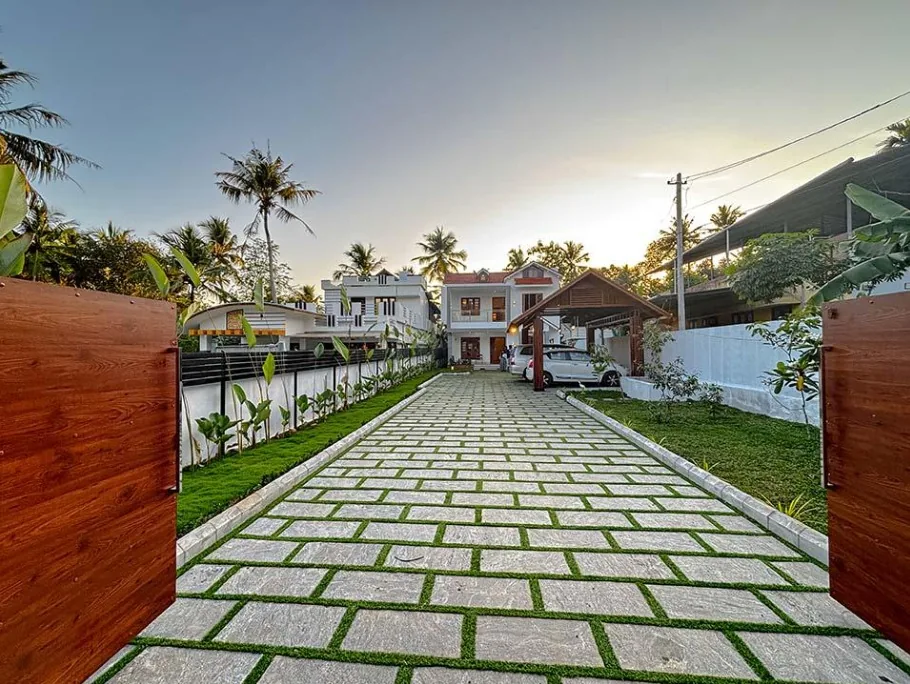Natural stone parking design ideas
